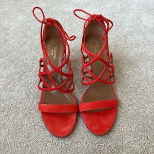 Aquazzura Strappy Kitten Heels